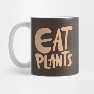 Eat Plants Retro Vintage Text Mug